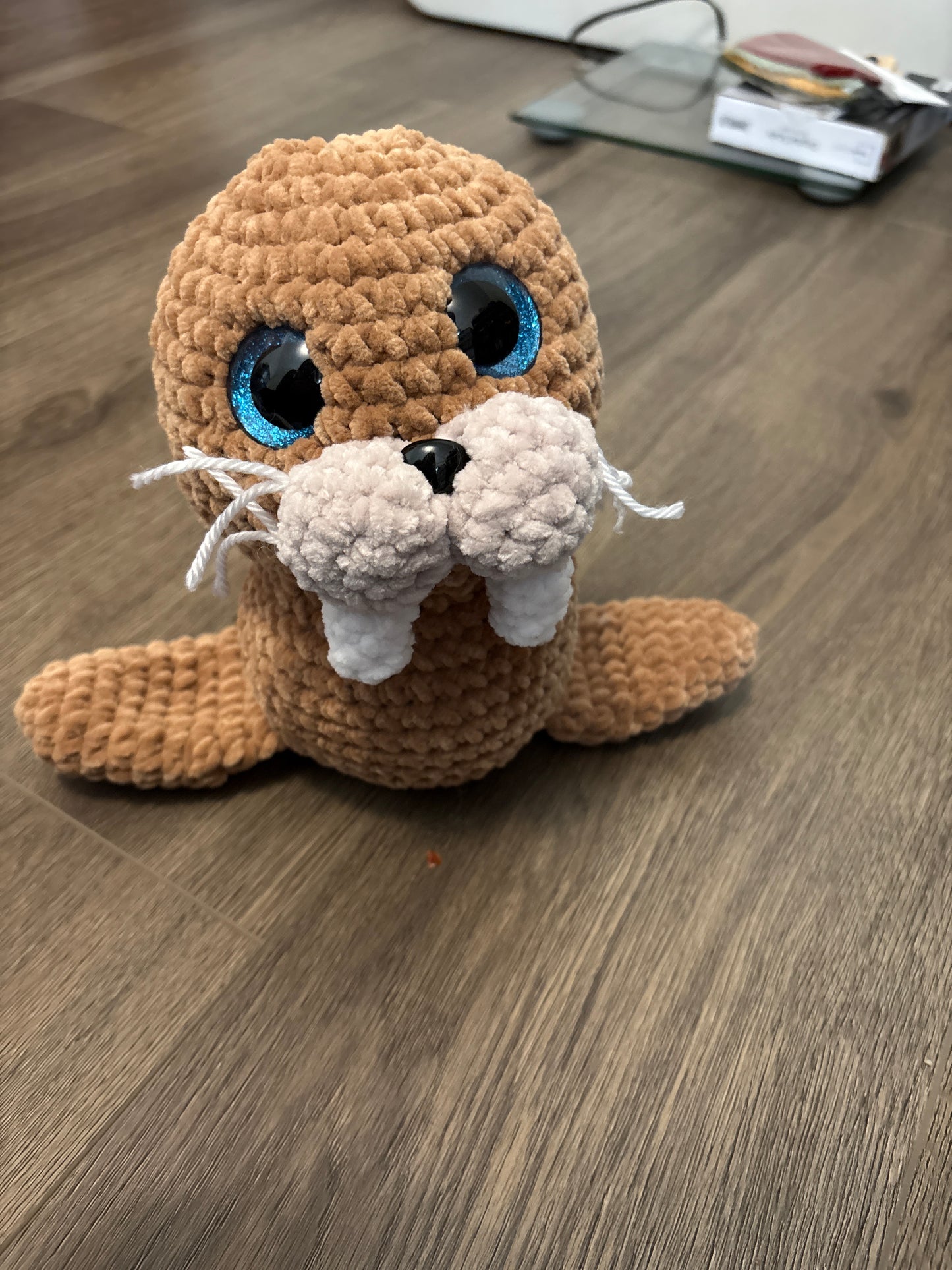 Handmade Crochet Walrus Plushie β Cute Ocean Animal Stuffed Toy, Soft Amigurumi Sea Creature Gift