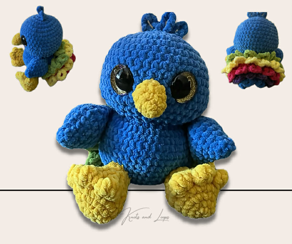 Chunky Peacock Plushie