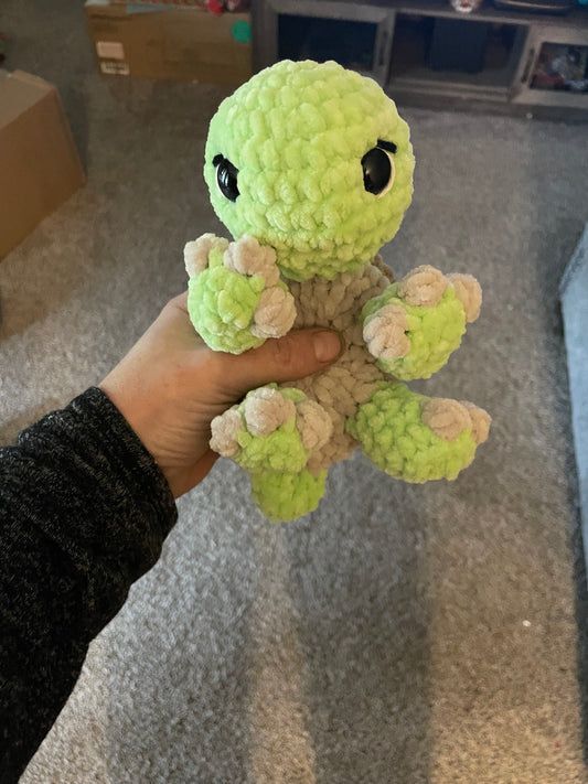 Handmade Crochet Turtle Snuggler Plush | Soft Amigurumi Turtle Toy | Cozy Comfort Plush for Kids