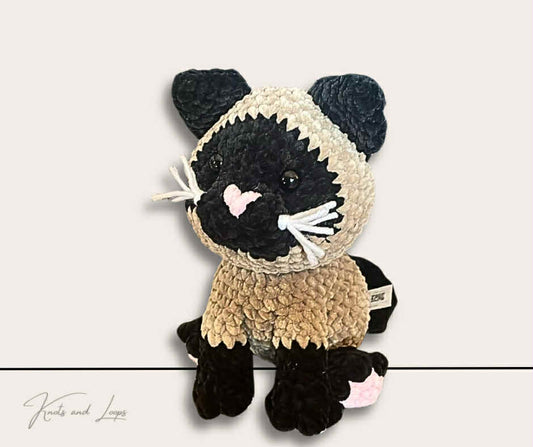 Handmade Crochet Cat Plush | Soft Amigurumi Cat Stuffed Animal | Cozy Handmade Gift