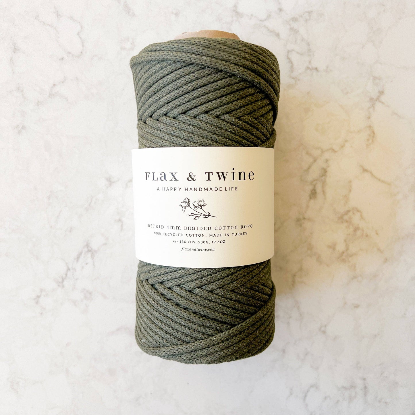Flax & Twine 4mm Astrid Braided Cotton Rope