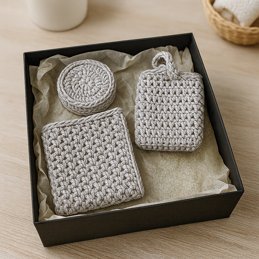 Handmade Crochet Spa Gift Set – Eco-Friendly Self-Care Essentials