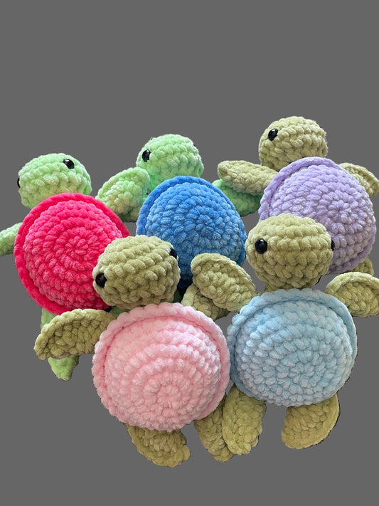 Handmade Crochet Sea Turtle Plush | Colorful Amigurumi Turtles | Soft Stuffed Turtle Toy