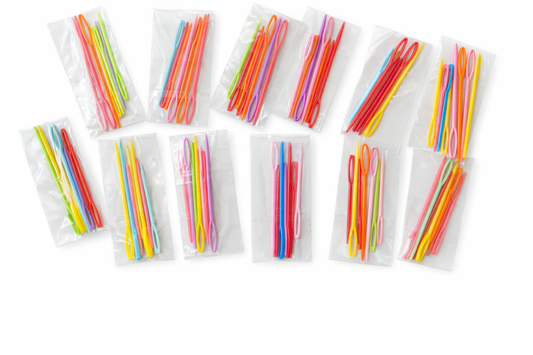 7-Piece Large Eye Plastic Darning Needles | Yarn & Crochet Finishing Tools