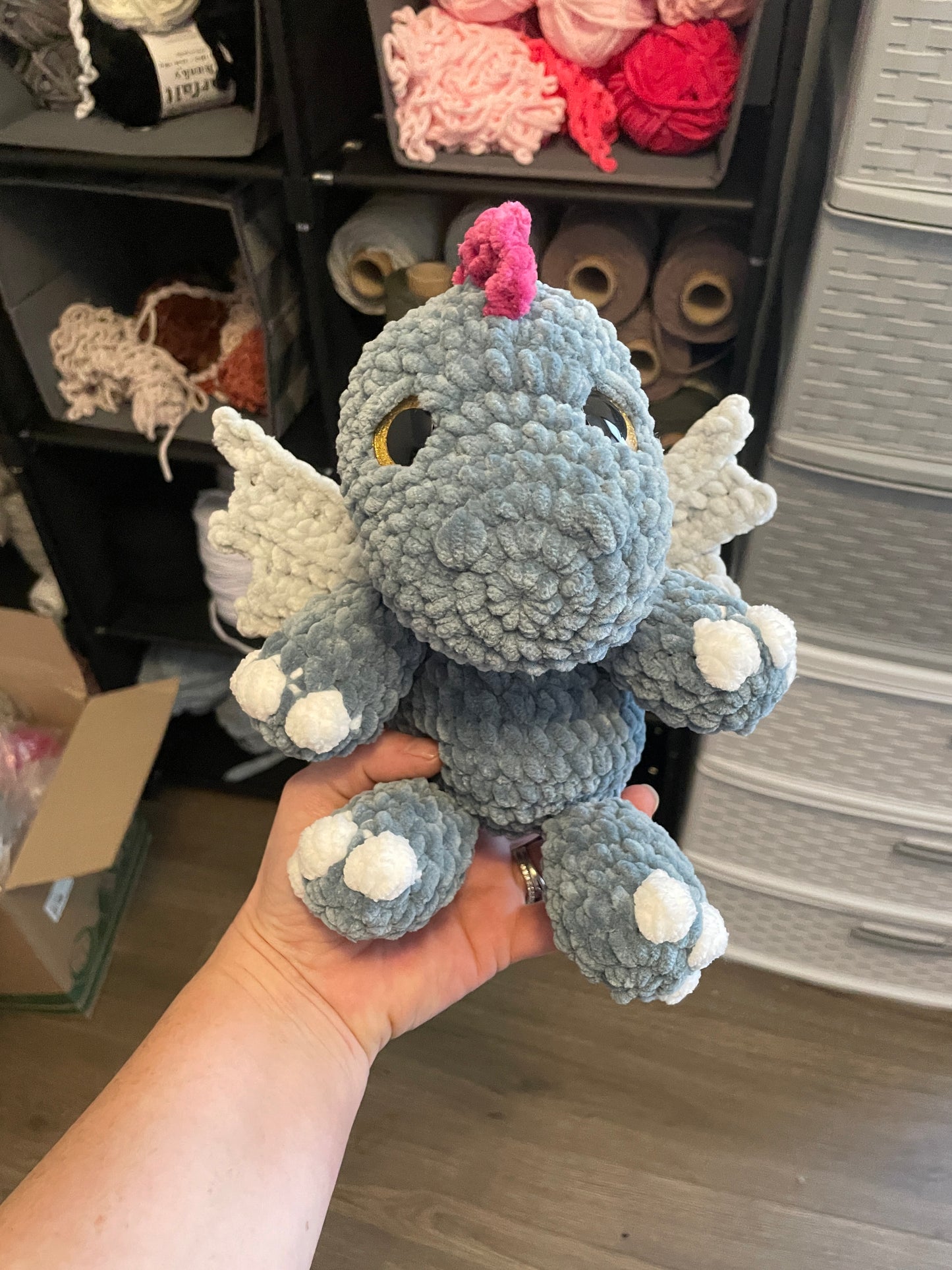 Chunky Crochet Dragon Plush Pattern | Beginner Friendly Amigurumi (PDF Pattern)